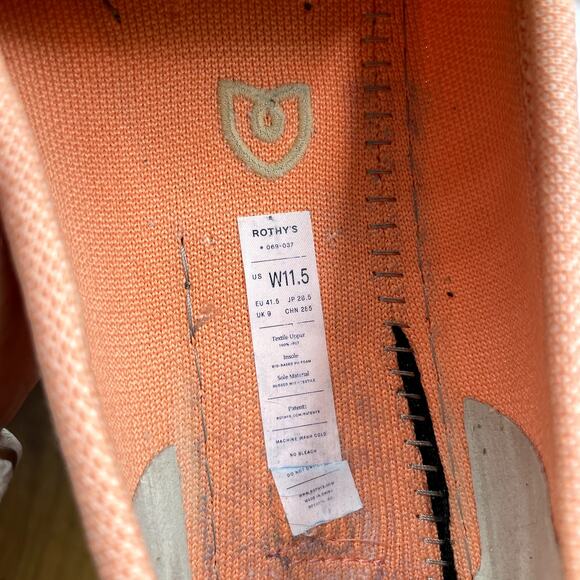 Rothy's The Driver Loafers Salmon Pink Knit Slip-On Driving Shoes - Size 11.5 - Picture 10 of 10